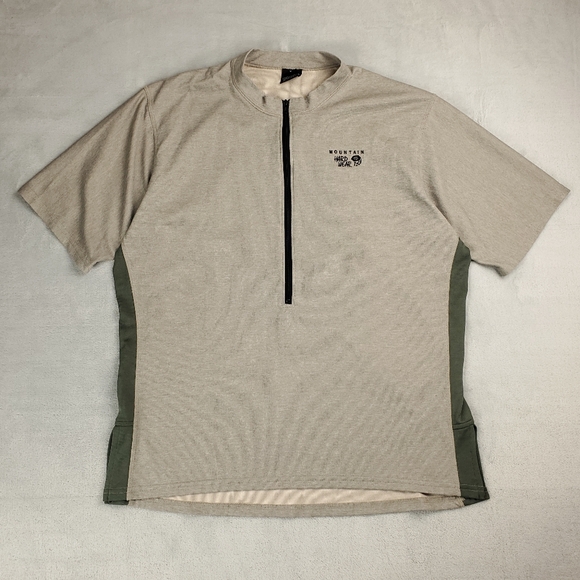Vintage Mountain Hardwear Shirt Mens XL Half Zip Short Sleeve Performance USA - Picture 1 of 8